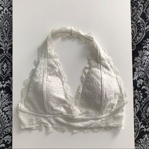 aeropostale white lace halter bralette!